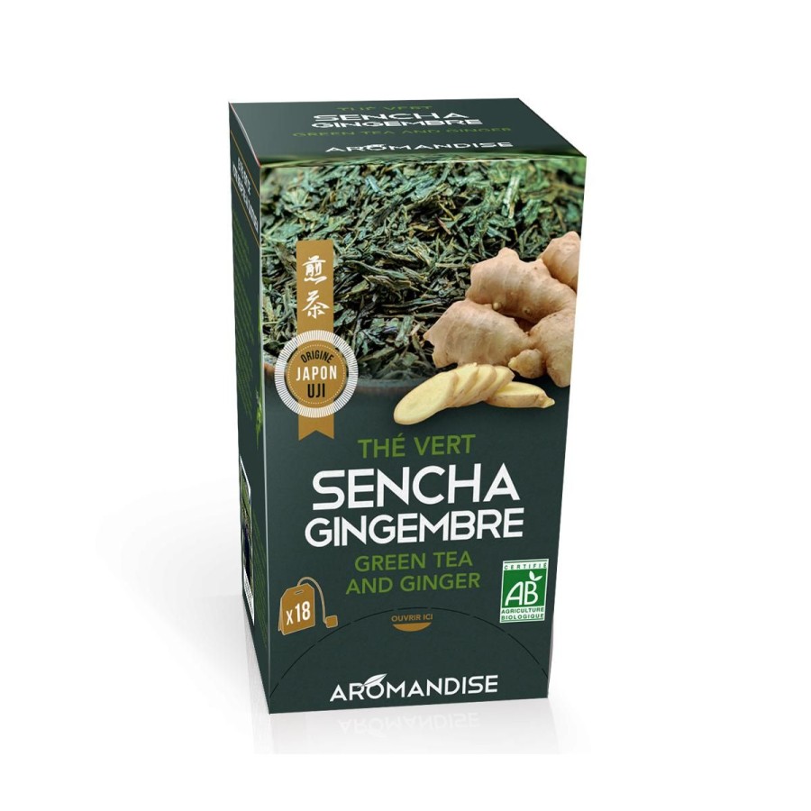 Les Grands Classiques | Aromandise The Vert Sencha Et Gingembre En Infusettes