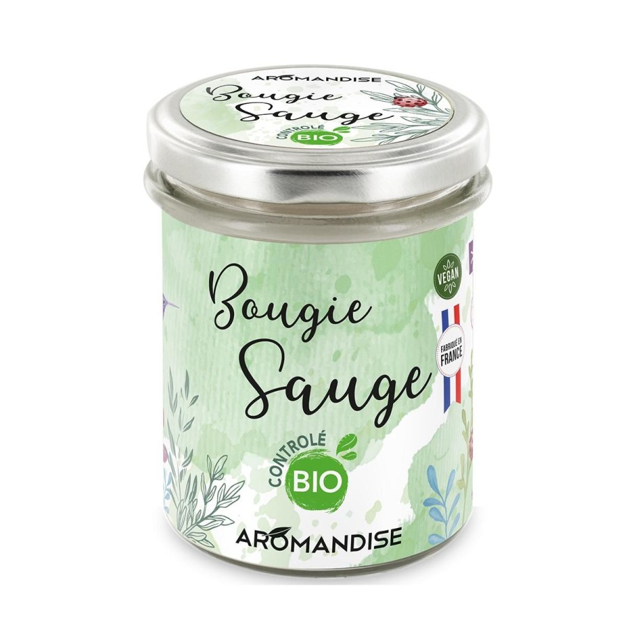 Douces | Aromandise Bougie Sauge Controle Bio