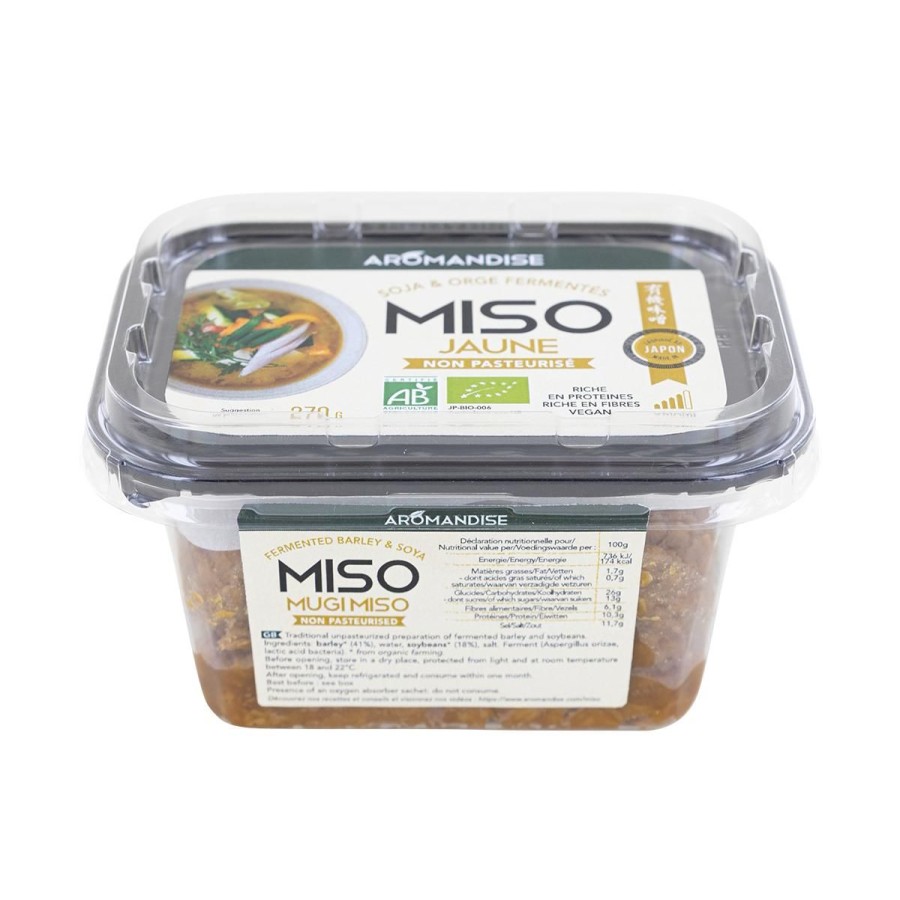 Miso Bio | Aromandise Miso Jaune Non Pasteurise