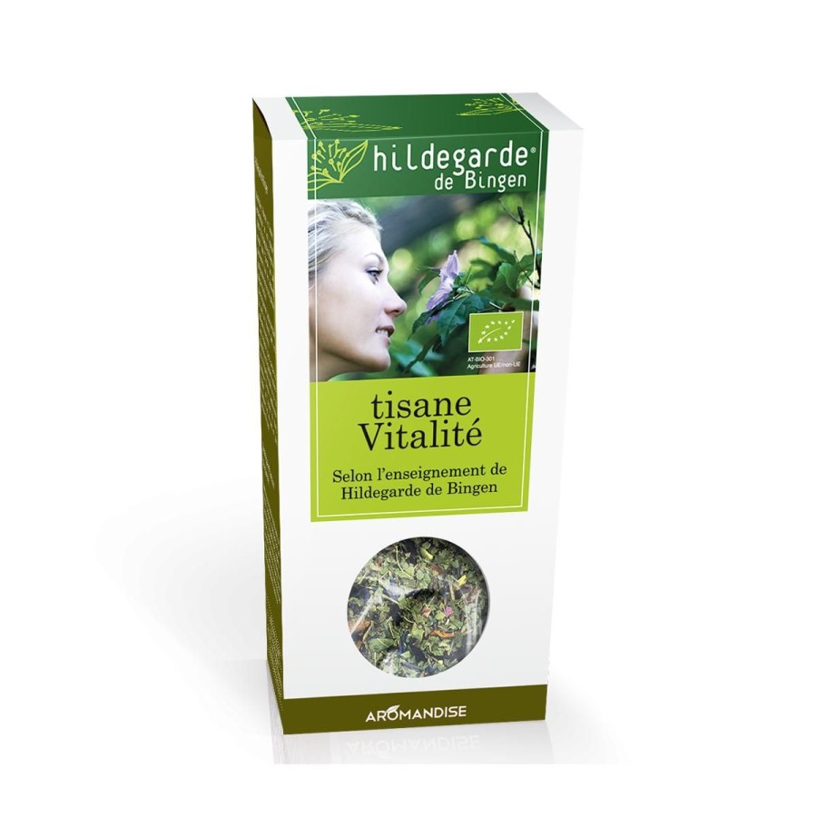 Sans Theine | Logo Agriculture Biologique Tisane Vitalite Hildegarde Vrac