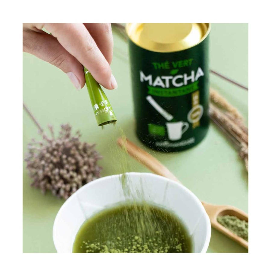 Petit&Dejeuner Et Gouter Bio | Logo Agriculture Biologique The Vert Matcha Instantane