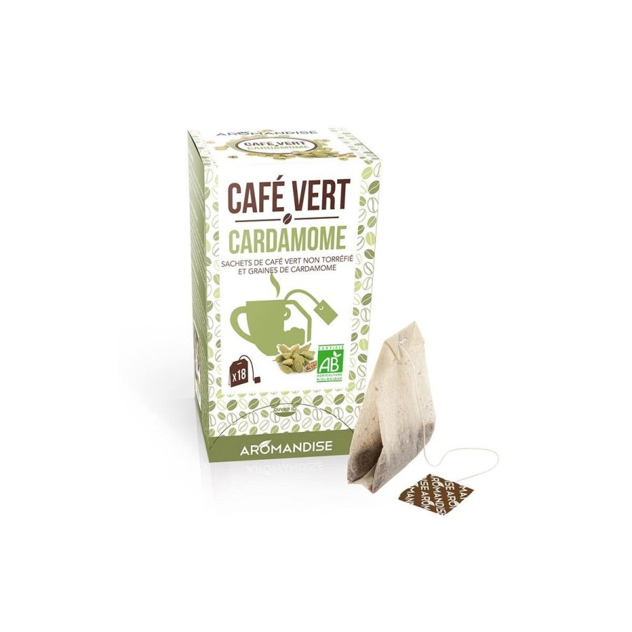 Boissons Bio | Logo Agriculture Biologique Cafe Vert Cardamome