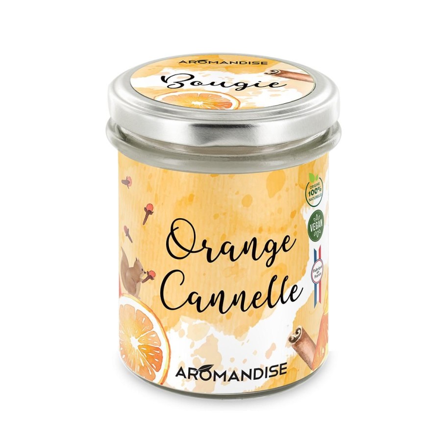 Agrumes Et Fruitees | Aromandise Bougie Orange Cannelle