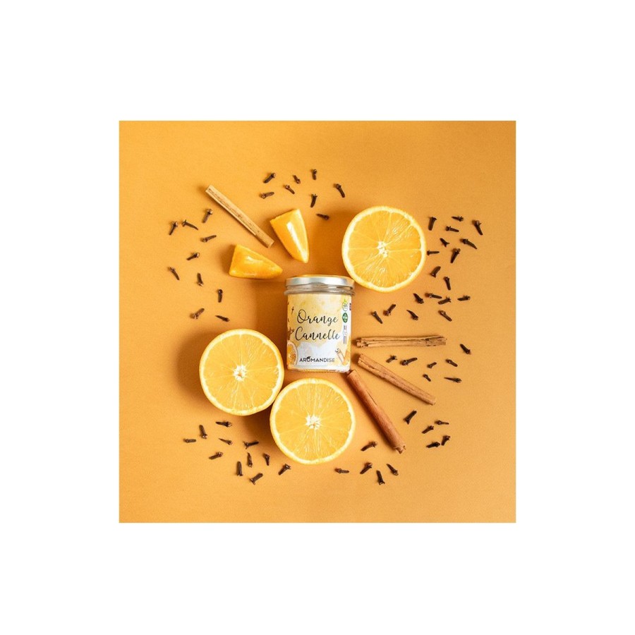 Agrumes Et Fruitees | Aromandise Bougie Orange Cannelle