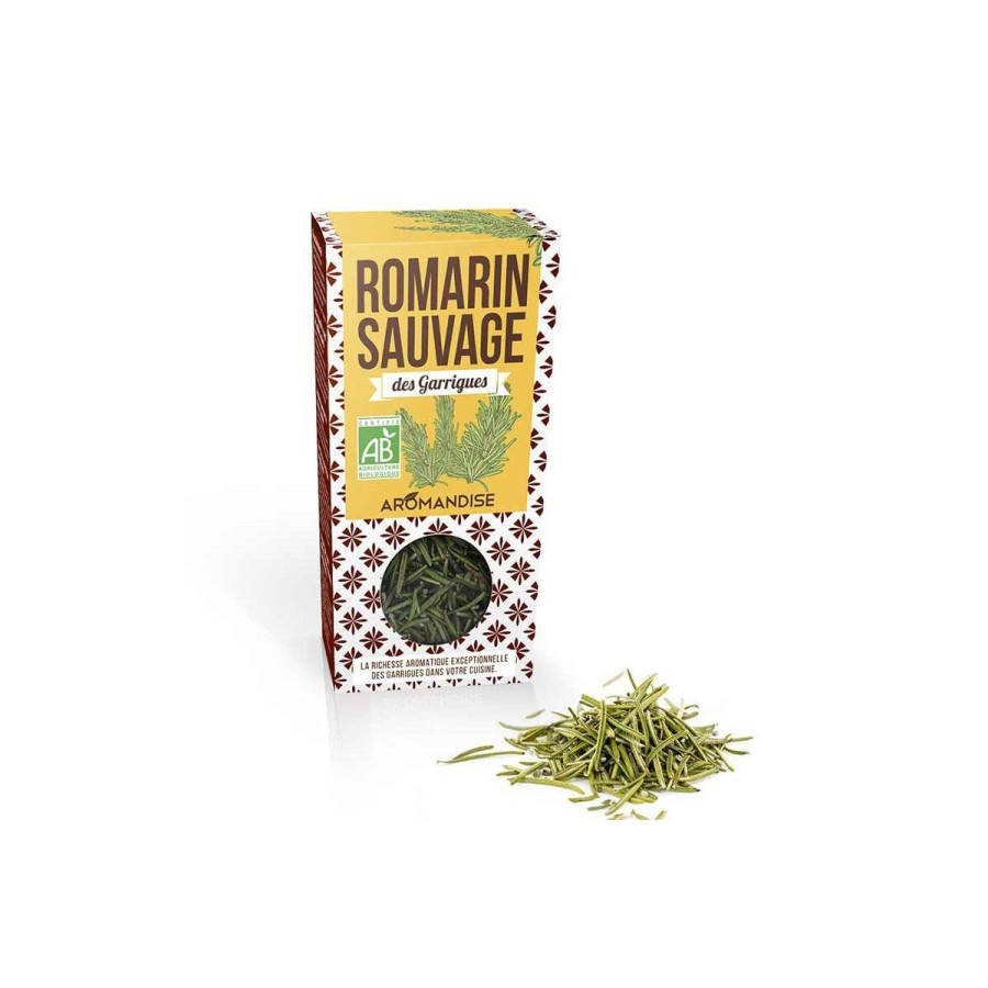 Aromates Et Condiments Bio | Aromandise Romarin Sauvage Des Garrigues