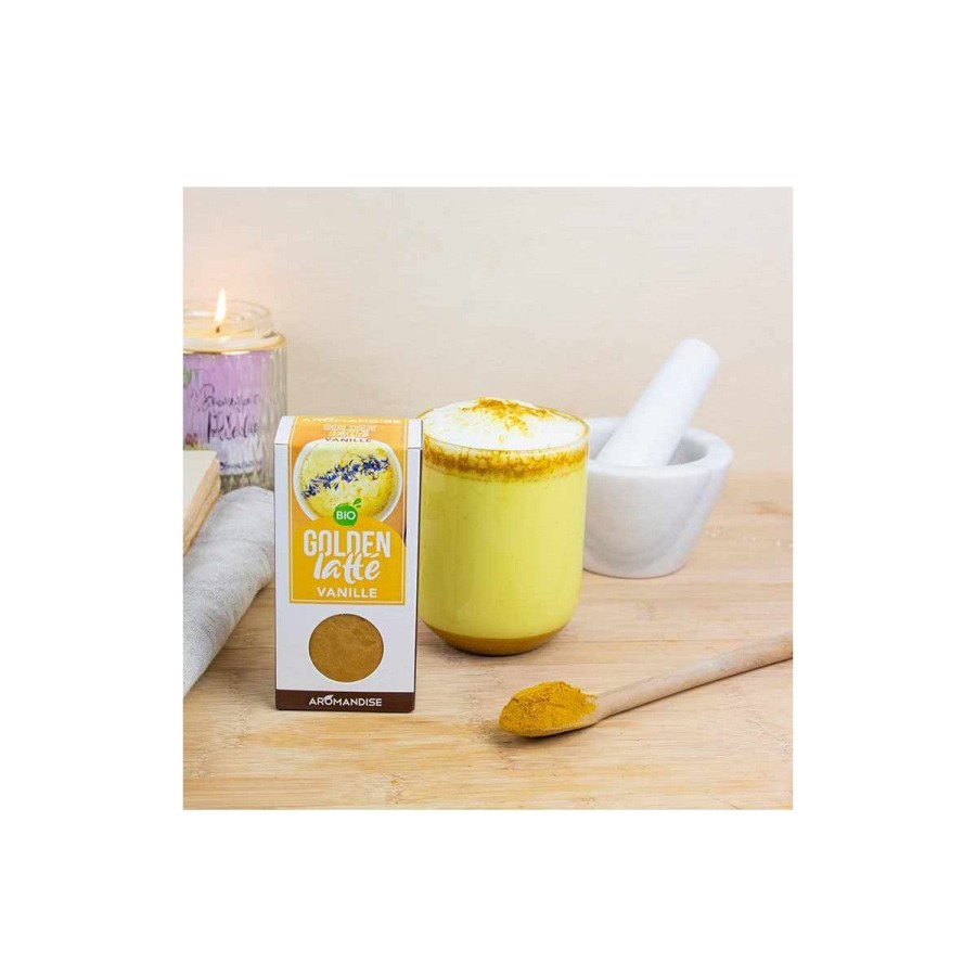 Boissons Bio | Logo Agriculture Biologique Golden Latte Curcuma Vanille