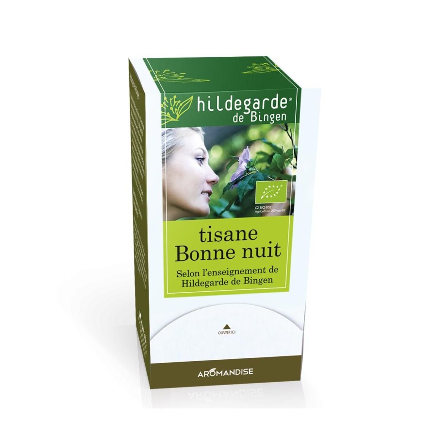 Sans Theine | Logo Agriculture Biologique Tisane Bonne Nuit Hildegarde Sachets