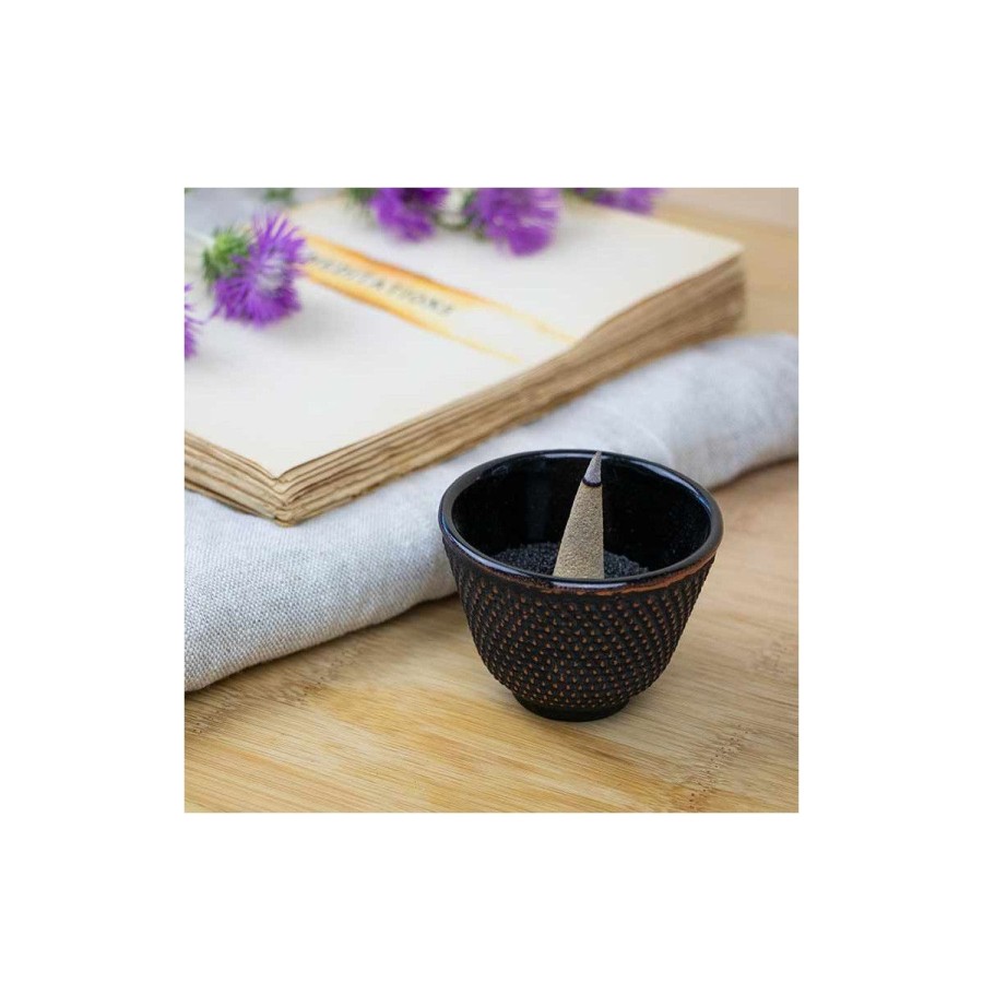 Accessoires Pour Encens Universels | Aromandise Coupelle Zen En Fonte Noire