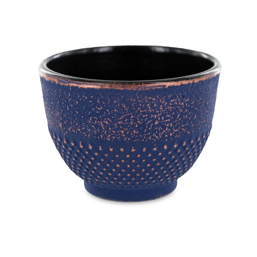 Tasses, Mugs Et Paille | Aromandise Tasse En Fonte Bleue Et Doree