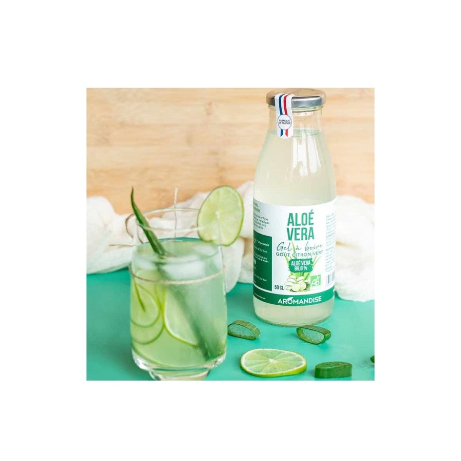 Boissons Bio | Aromandise Gel A Boire Aloe Vera Et Citron Vert 0,5L