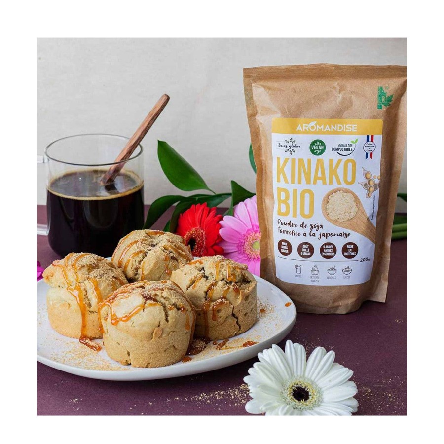 Substituts De Sucre Bio | Aromandise Poudre De Soja Torrefie Kinako