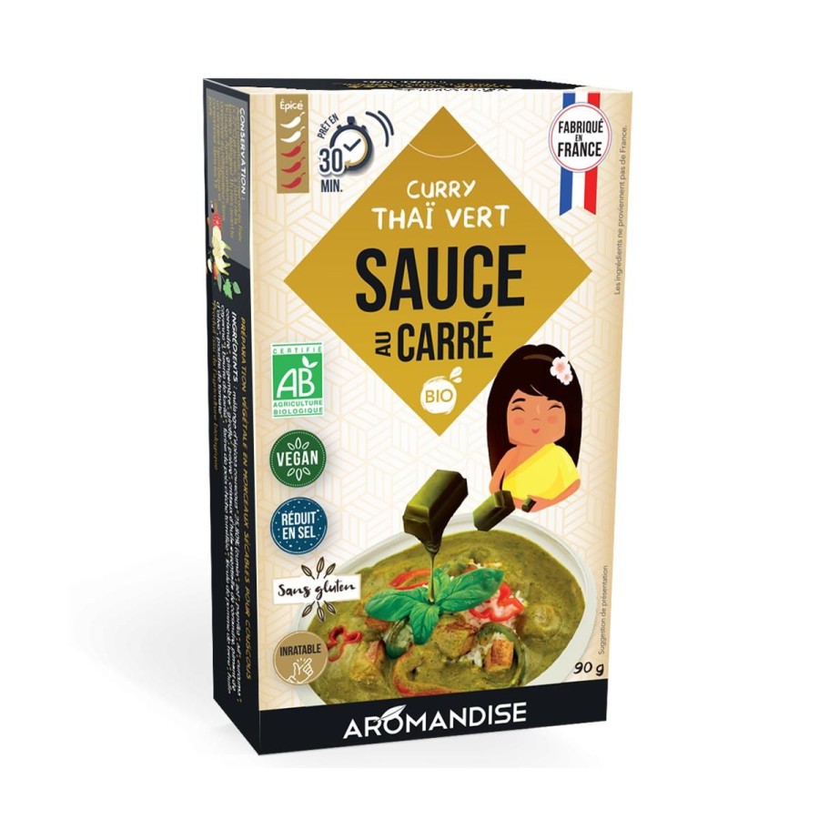 Sauces Bio | Aromandise Sauce Au Carre Curry Thai