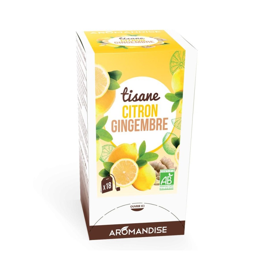 Les Grands Classiques | Logo Agriculture Biologique Tisane Gingembre Citron