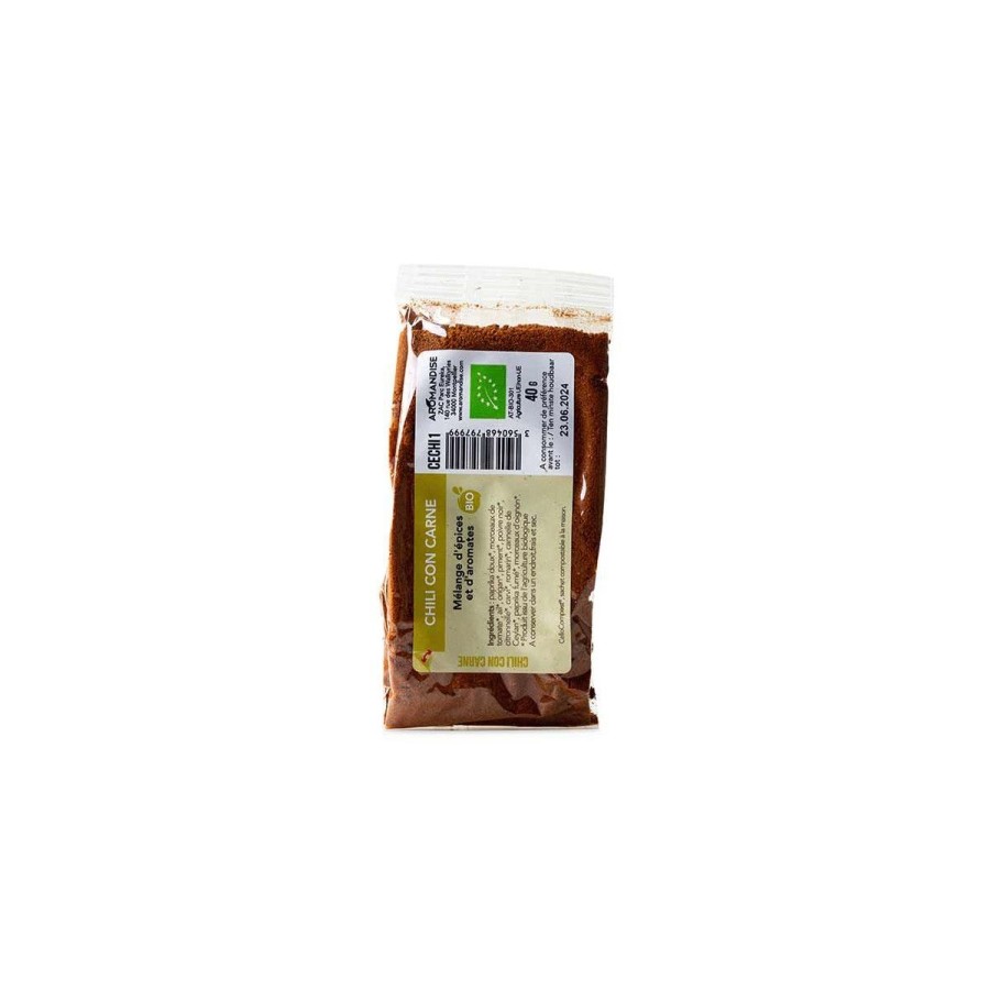 Epices Bio | Aromandise Chili Con Carne Sachet Zero Plastique